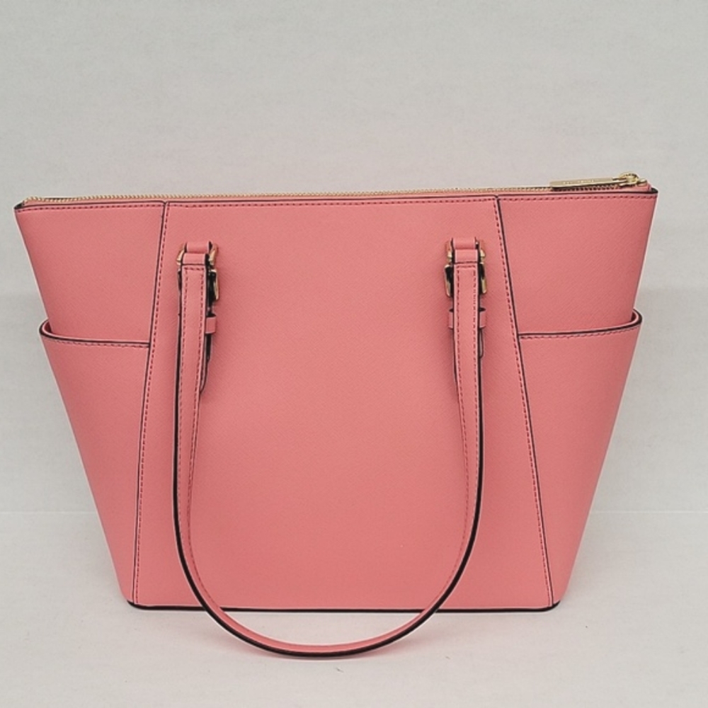 NWT Michael Kors Charlotte Large Shoulder Leather Tote In Tea Rose - Picture 7 of 14